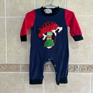 Marie Nicole Christmas Cow Romper